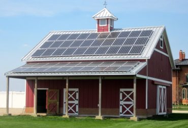 Historic barn with solar PV array