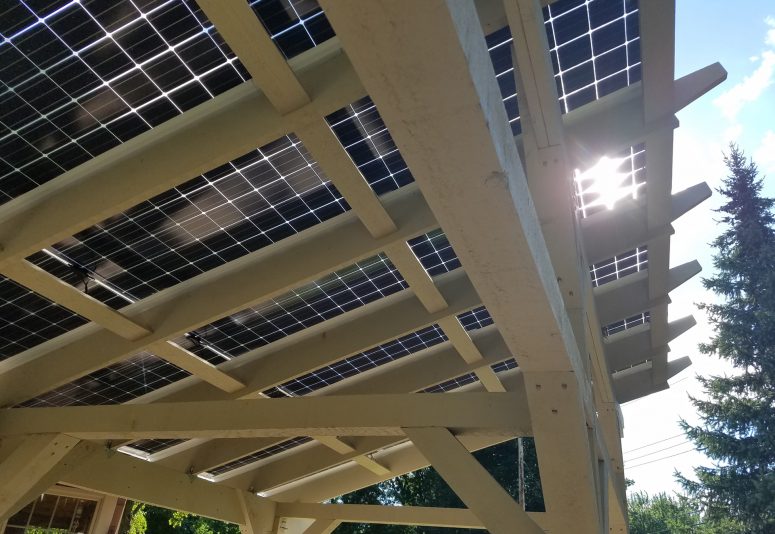 Home solar pergola array and installation