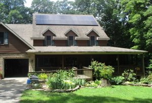 Residential rooftop solar installation in Urbana Champaign