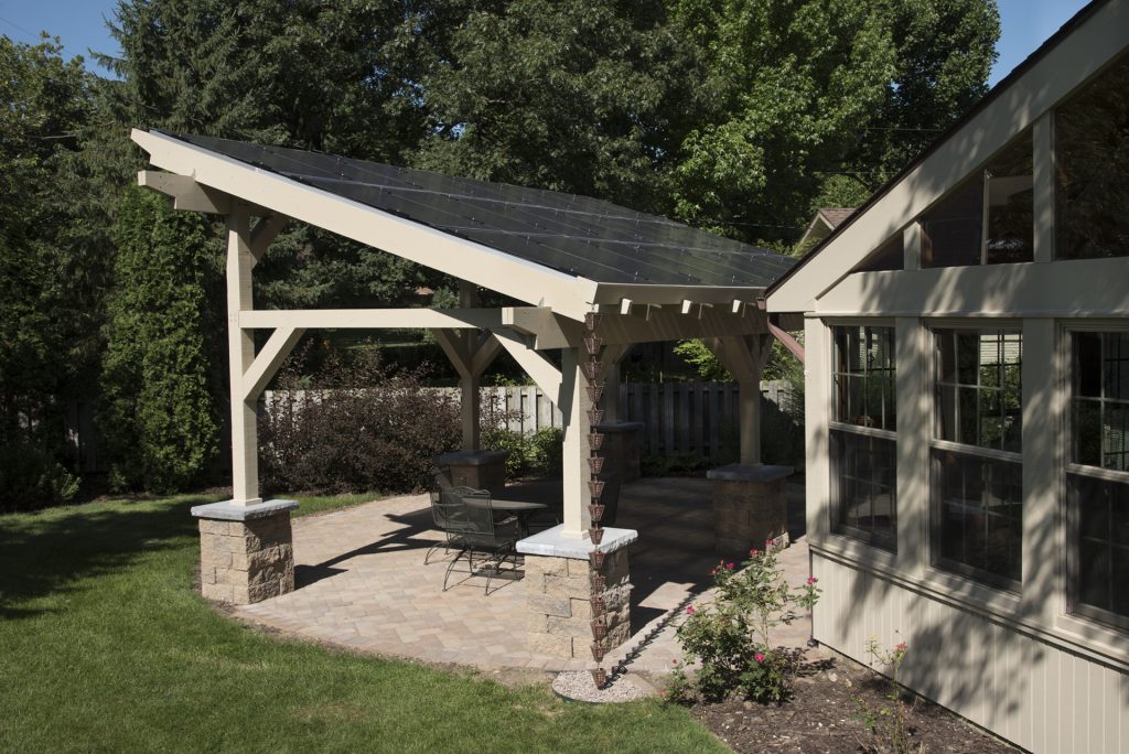 Sherwood home solar pergola array and installation