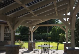 Sherwood home solar pergola array and installation