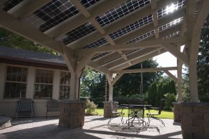 Sherwood home solar pergola array and installation