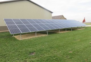 Ground mount solar installation