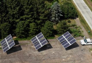 Ground Mount Solar installation in Urbana Champaign