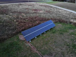 Ground Mount Solar installation in Urbana Champaign