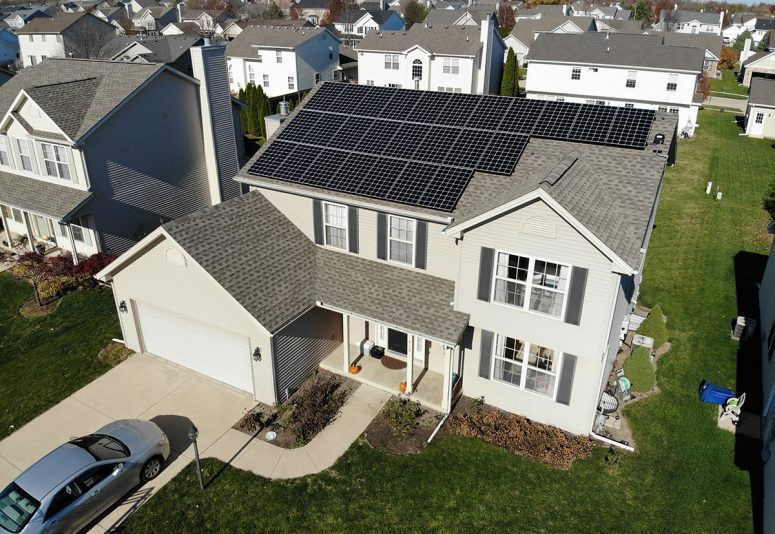 100% renewable energy with solar panels
