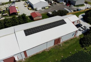 Rural commercial rooftop solar array