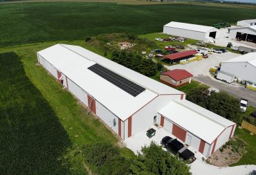 Rural commercial rooftop solar array