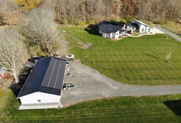 Rooftop solar power installation in Urbana IL