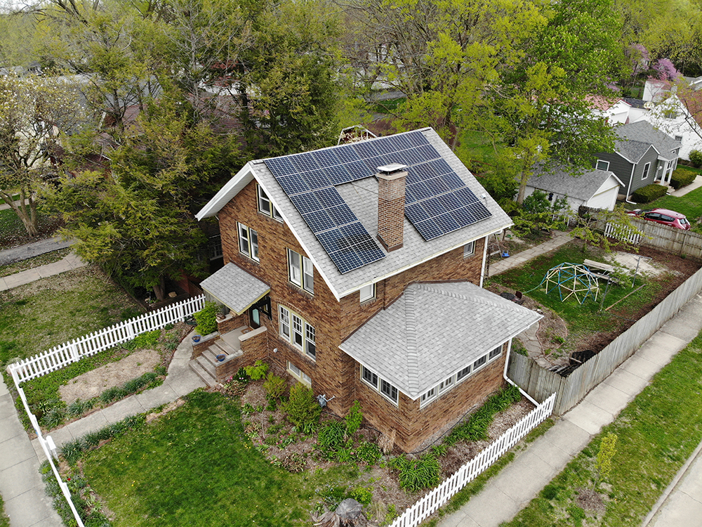 Residential rooftop solar installation in Urbana Champaign IL