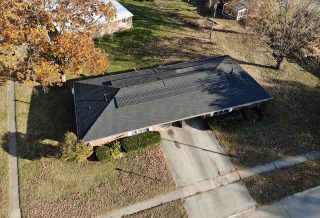 Rooftop solar installation on a rental home in Champaign Urbana