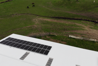 Rooftop solar installation on farm property in Sidell IL